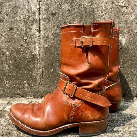 View photo of Raland Bootmaker Engineer Boot in Tarnsjo Garveri Vegetable Tanned Horsehide