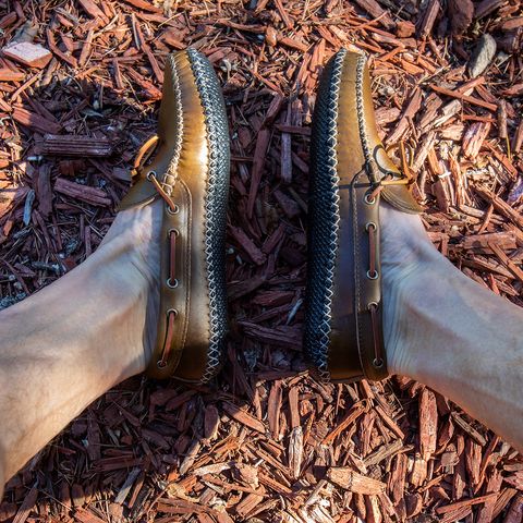 Quoddy Canoe Moc II in Horween Olive Chromexcel