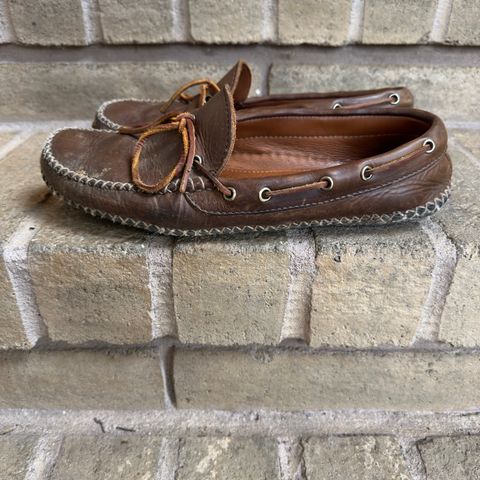 View photo of Quoddy Canoe Moc II in Horween Olive Chromexcel