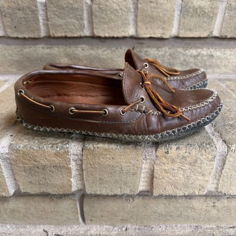 View photo of Quoddy Canoe Moc II in Horween Olive Chromexcel