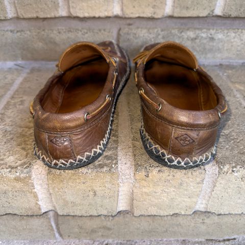 View photo of Quoddy Canoe Moc II in Horween Olive Chromexcel