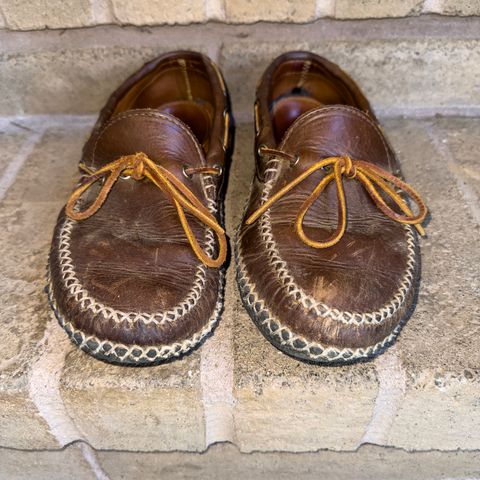 View photo of Quoddy Canoe Moc II in Horween Olive Chromexcel