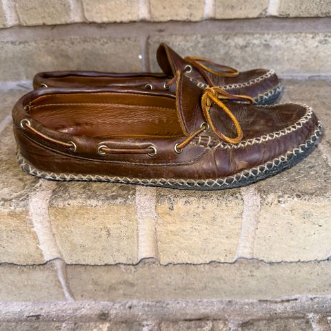 View photo of Quoddy Canoe Moc II in Horween Olive Chromexcel