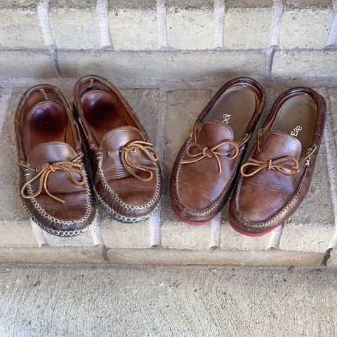 View photo of Quoddy Canoe Moc II in Horween Olive Chromexcel