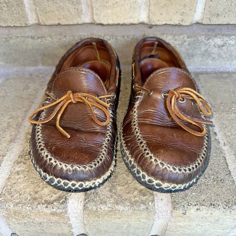 View photo of Quoddy Canoe Moc II in Horween Olive Chromexcel