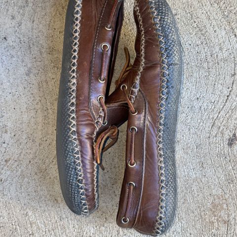 View photo of Quoddy Canoe Moc II in Horween Olive Chromexcel