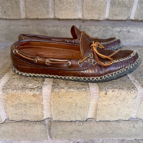 View photo of Quoddy Canoe Moc II in Horween Olive Chromexcel