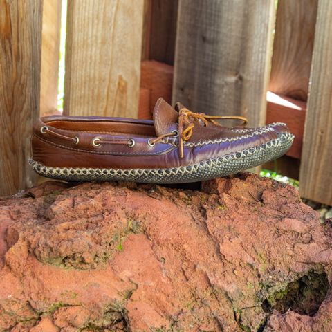 View photo of Quoddy Canoe Moc II in Horween Olive Chromexcel