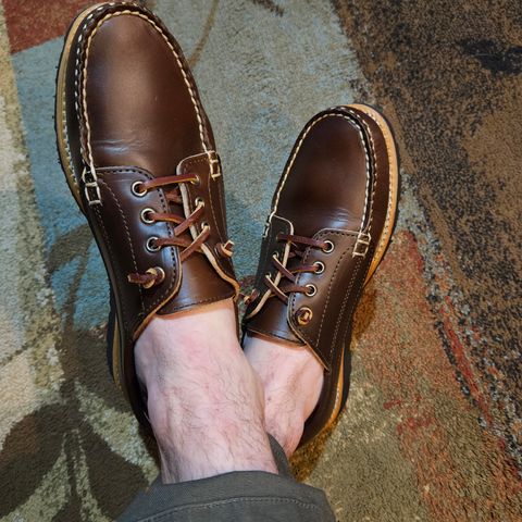 View photo of Rancourt & Co. Baxter Ranger Moc in Horween Carolina Brown Chromexcel