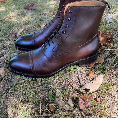 Search result thumbnail of Beckett Simonon Elliot Balmoral Boots in Gruppo Mastrotto Brown Full-Grain Calfskin