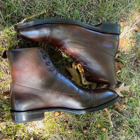 Beckett Simonon Elliot Balmoral Boots in Gruppo Mastrotto Brown Full-Grain Calfskin