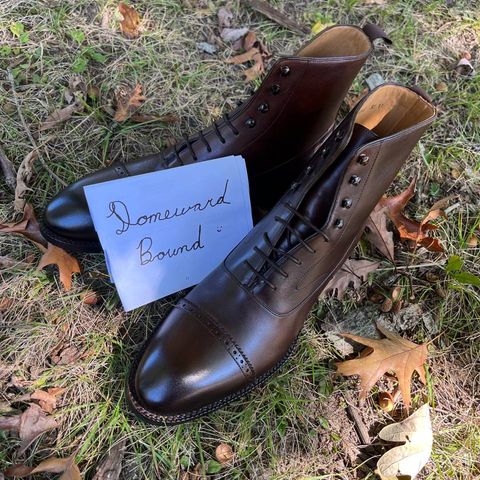Beckett Simonon Elliot Balmoral Boots in Gruppo Mastrotto Brown Full-Grain Calfskin