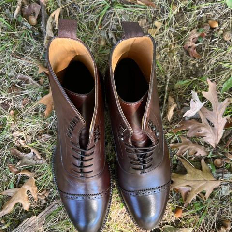 Beckett Simonon Elliot Balmoral Boots in Gruppo Mastrotto Brown Full-Grain Calfskin