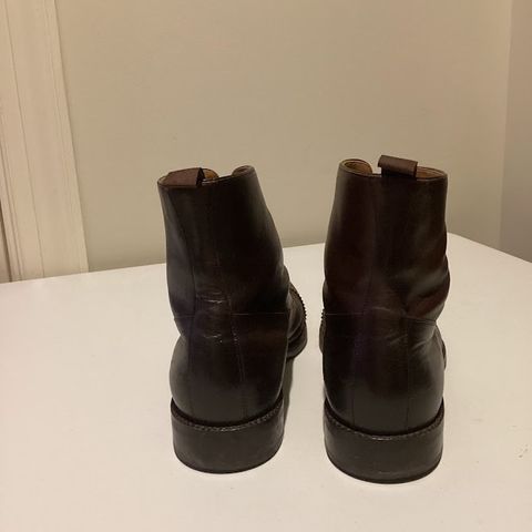 View photo of Beckett Simonon Elliot Balmoral Boots in Gruppo Mastrotto Brown Full-Grain Calfskin