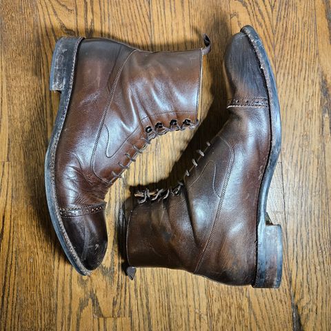 View photo of Beckett Simonon Elliot Balmoral Boots in Gruppo Mastrotto Brown Full-Grain Calfskin