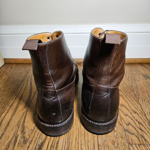 View photo of Beckett Simonon Elliot Balmoral Boots in Gruppo Mastrotto Brown Full-Grain Calfskin