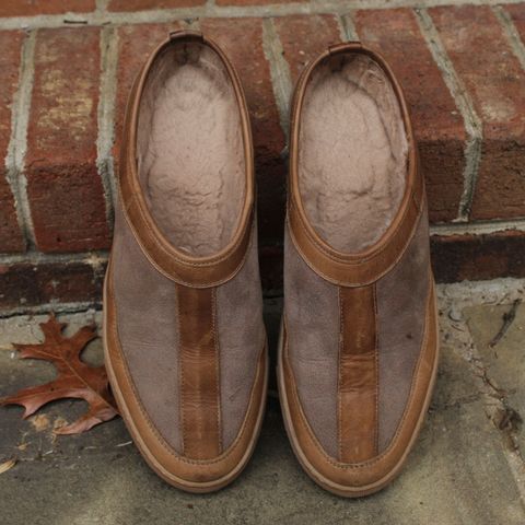 View photo of Goral Goral / x Rose Anvil SLUGS in Horween Natural Chromexcel & Goral Irish Shearling