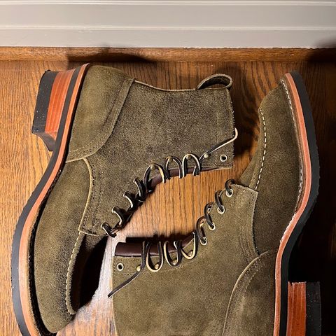 View photo of Nicks MTO in Law Tanning Olive Roughout Shruken Bison