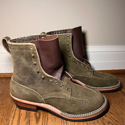 View photo of Nicks MTO in Law Tanning Olive Roughout Shruken Bison