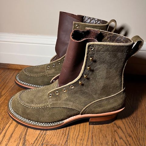 View photo of Nicks MTO in Law Tanning Olive Roughout Shruken Bison