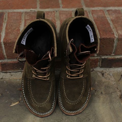 View photo of Nicks MTO in Law Tanning Olive Roughout Shruken Bison