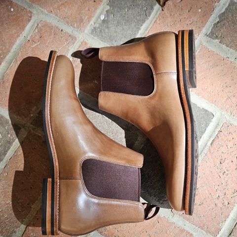 Search result thumbnail of Grant Stone Chelsea Boot in Horween Natural Chromexcel