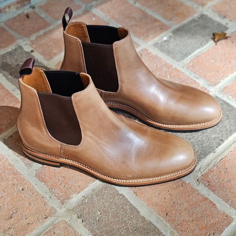 View photo of Grant Stone Chelsea Boot in Horween Natural Chromexcel