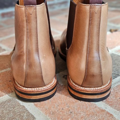 View photo of Grant Stone Chelsea Boot in Horween Natural Chromexcel