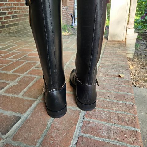 View photo of Black Sign Aviator Boots in Black Teacore Horsebutt