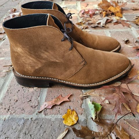 View photo of Thursday Scout in Cognac WeatherSafe Suede