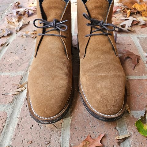 View photo of Thursday Scout in Cognac WeatherSafe Suede