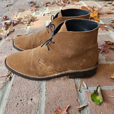 View photo of Thursday Scout in Cognac WeatherSafe Suede