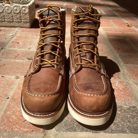 View photo of Thorogood American Heritage 6" Moc Toe in Seidel Trail Crazy Horse