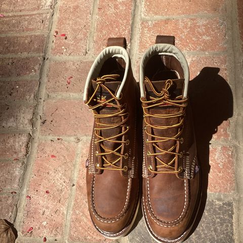 View photo of Thorogood American Heritage 6" Moc Toe in Seidel Trail Crazy Horse