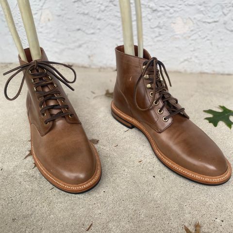 View photo of Grant Stone Diesel Boot in Horween Dune Chromexcel