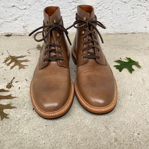 View photo of Grant Stone Diesel Boot in Horween Dune Chromexcel