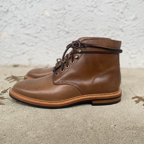 View photo of Grant Stone Diesel Boot in Horween Dune Chromexcel