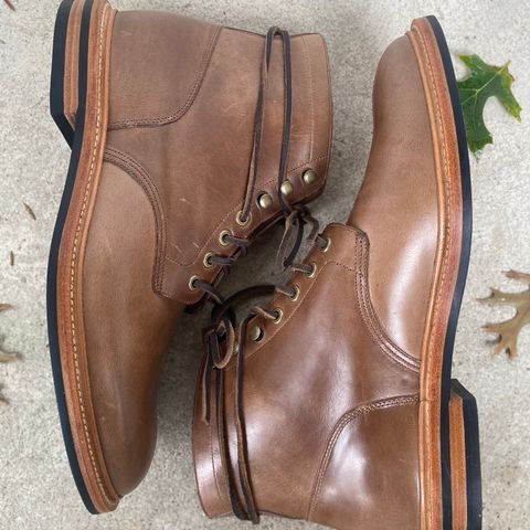 View photo of Grant Stone Diesel Boot in Horween Dune Chromexcel