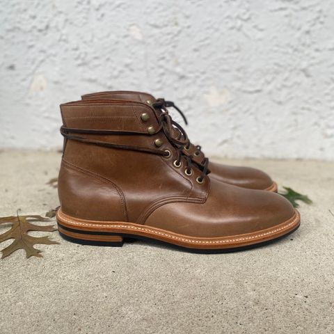 View photo of Grant Stone Diesel Boot in Horween Dune Chromexcel