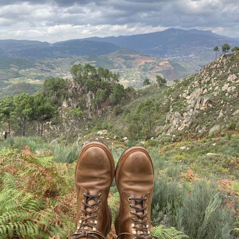 View photo of Grant Stone Diesel Boot in Horween Dune Chromexcel