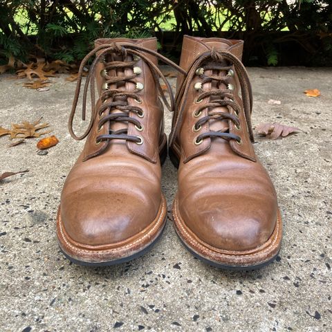 View photo of Grant Stone Diesel Boot in Horween Dune Chromexcel