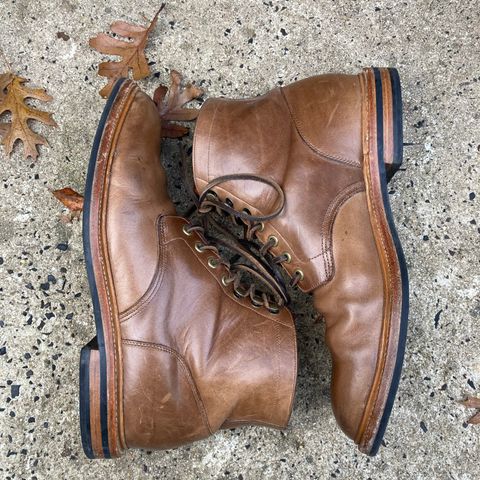 View photo of Grant Stone Diesel Boot in Horween Dune Chromexcel