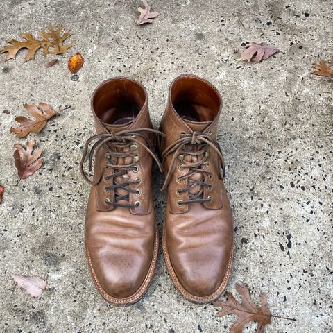 View photo of Grant Stone Diesel Boot in Horween Dune Chromexcel