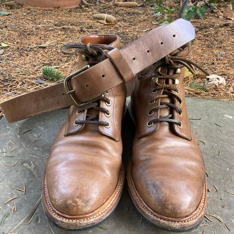 View photo of Grant Stone Diesel Boot in Horween Dune Chromexcel