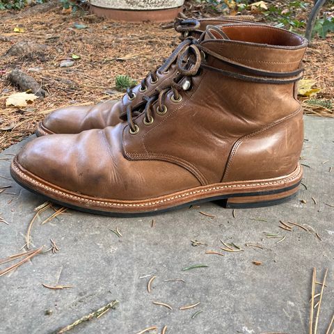 View photo of Grant Stone Diesel Boot in Horween Dune Chromexcel
