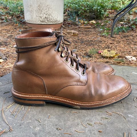 View photo of Grant Stone Diesel Boot in Horween Dune Chromexcel