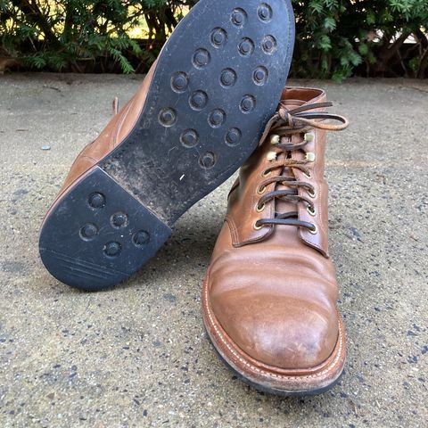 View photo of Grant Stone Diesel Boot in Horween Dune Chromexcel