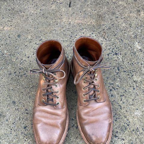 View photo of Grant Stone Diesel Boot in Horween Dune Chromexcel