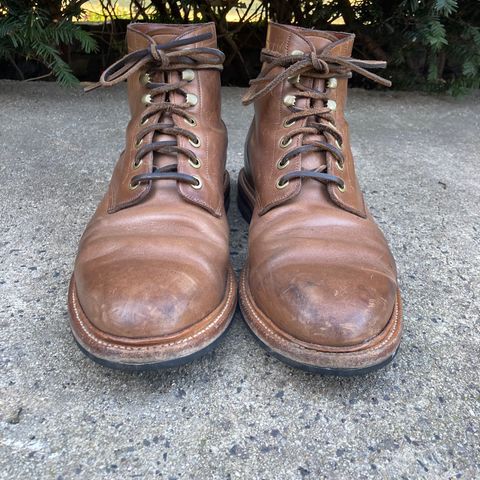 View photo of Grant Stone Diesel Boot in Horween Dune Chromexcel