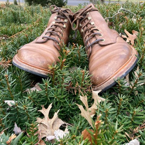 View photo of Grant Stone Diesel Boot in Horween Dune Chromexcel
